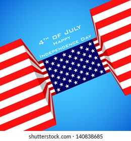 illustration of American Flag for Independence Day