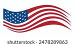 Illustration of American flag symbolizing pride, unity, and patriotism of the United States