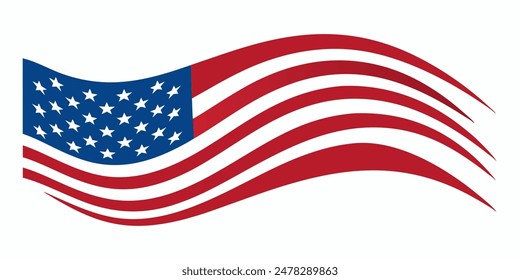 Illustration of American flag symbolizing pride, unity, and patriotism of the United States