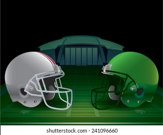 An illustration of an American Football Championship. Vector EPS 10. EPS file contains transparencies and gradient mesh.