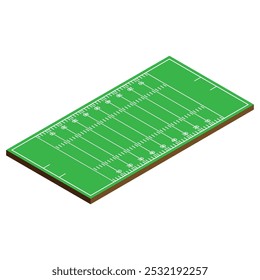 The Illustration of American Football Field 3D