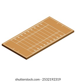 The Illustration of American Football Field 3D