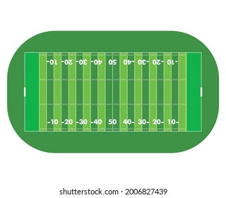 Illustration American Football Field Football Stadium Stock Vector ...