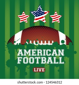Illustration of American football game, sports and entertainment, vector illustration
