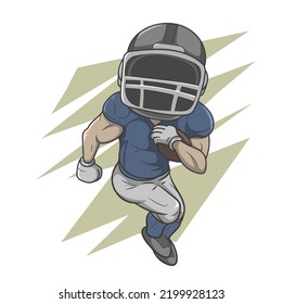 illustration of an American football player