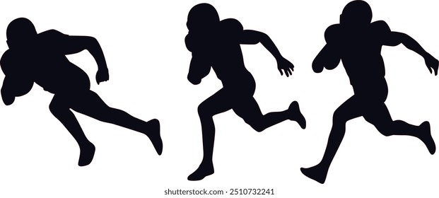 Illustration American Football Player Silhouette 