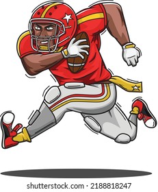 Illustration American Football Player Vector