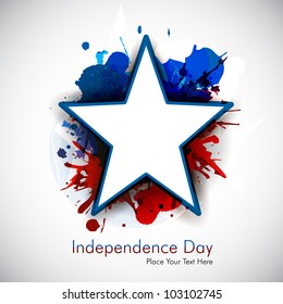 Illustration of American Independence Day of 4th July with star on grungy flag color background.EPS 10. Can be use as banner, poster and flyer.