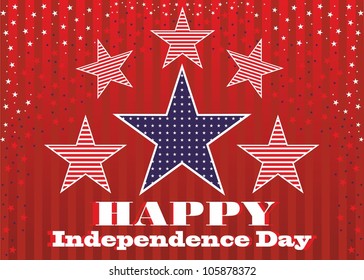 Illustration of American Independence Day of 4th July.