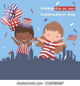 Illustration of American Independence Day Background