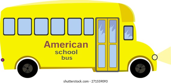 Illustration of a american school bus
