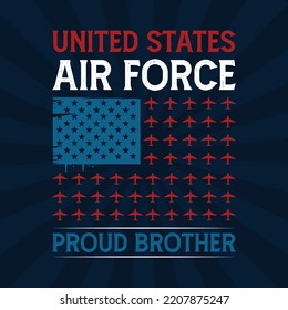 Illustration American Veteran Themes Design With Grunge Style