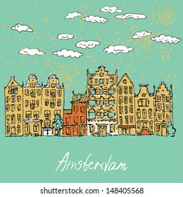 Illustration of amsterdam in vector