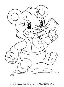 Illustration of the amusing bear