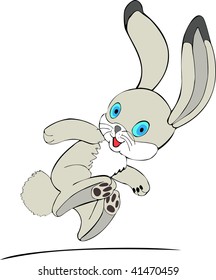 Illustration of the amusing playful hare