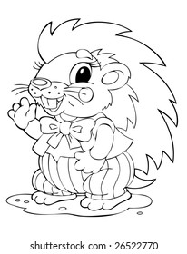 illustration of the amusing porcupine