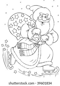 illustration of the amusing Santa Claus