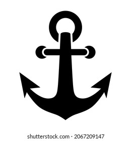 Illustration of an anchor. Design element for logo, label, sign, emblem, poster. Vector illustration