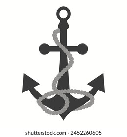 Illustration of the anchor. Design element for poster, card, banner, sign, logo