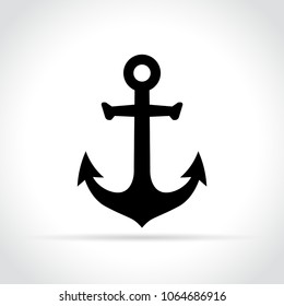 Illustration of anchor icon on white background