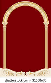 Illustration of an ancient arch