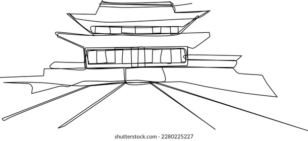  Illustration eines alten Gebäudes
