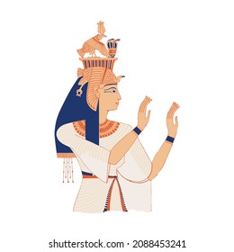 Illustration of an ancient Egyptian Queen .