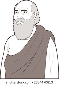 Illustration of an ancient Greek philosopher