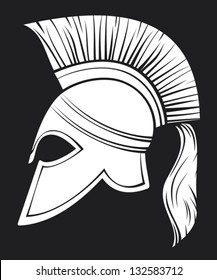 illustration of an ancient greek (spartan) helmet