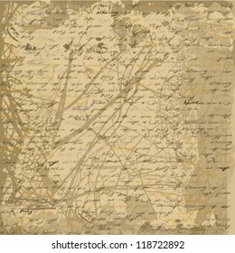 illustration of ancient old letter