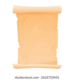 Ilustração de rolagem de papel antigo, sobre fundo branco, destinado a projetos criativos ou temas históricos.