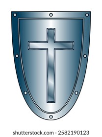 Illustration of the ancient shield of the Crusaders