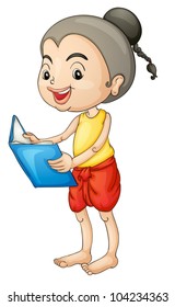 Illustration einer antiken thailändischen Lesart