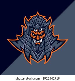 illustration of ancient warrior for mascot logo or other designs