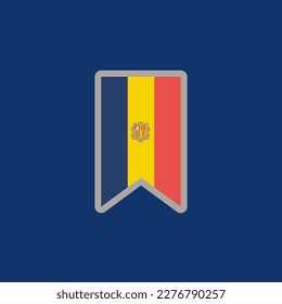 Illustration von Andorra-Flaggenvorlage
