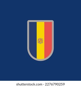 Ilustración de la plantilla de la bandera de Andorra