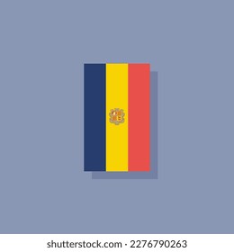 Illustration of Andorra flag Template