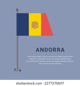 Illustration von Andorra-Flaggenvorlage