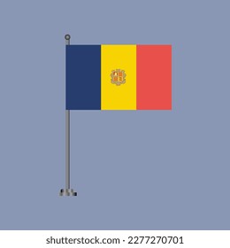 Ilustración de la plantilla de la bandera de Andorra