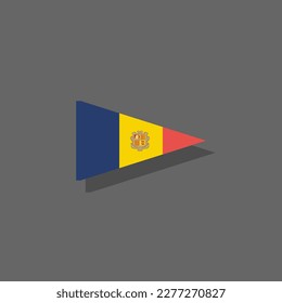 Illustration of Andorra flag Template