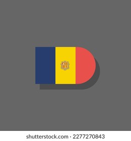 Illustration of Andorra flag Template