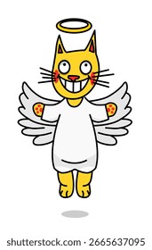 ilustração de um gato anjo