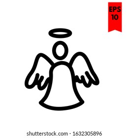 illustration of angel flat icon