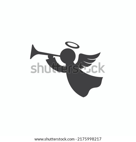 illustration of angel, angel icon, vector art.