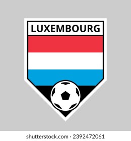 Illustration der anglo-Shield-Mannschaftsabzeichen Luxemburgs für das Fußballturnier