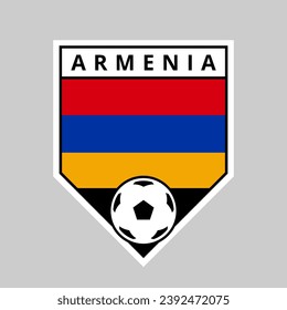 Illustration des Schlachtschildmanns Armeniens für das Fußballturnier