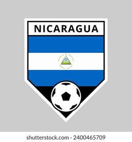 Ilustración de la bandera del equipo Escudo de Nicaragua para el torneo de fútbol