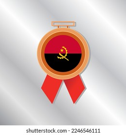 Illustration of Angola flag Template