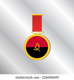 Illustration of Angola flag Template