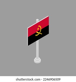 Illustration of Angola flag Template